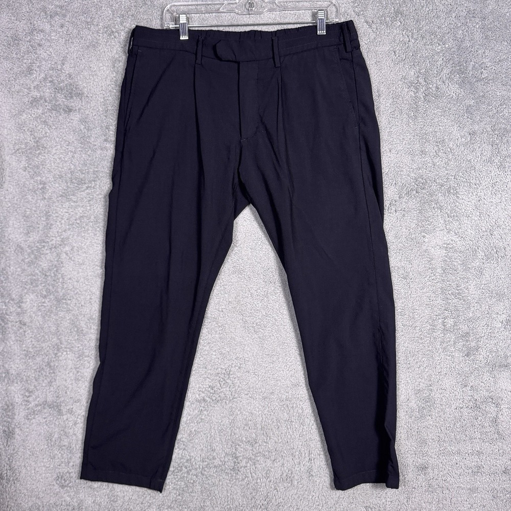 Eleventy Platinum Special Collection Pleated Pants Mens 36x29 Milano Italy Navy